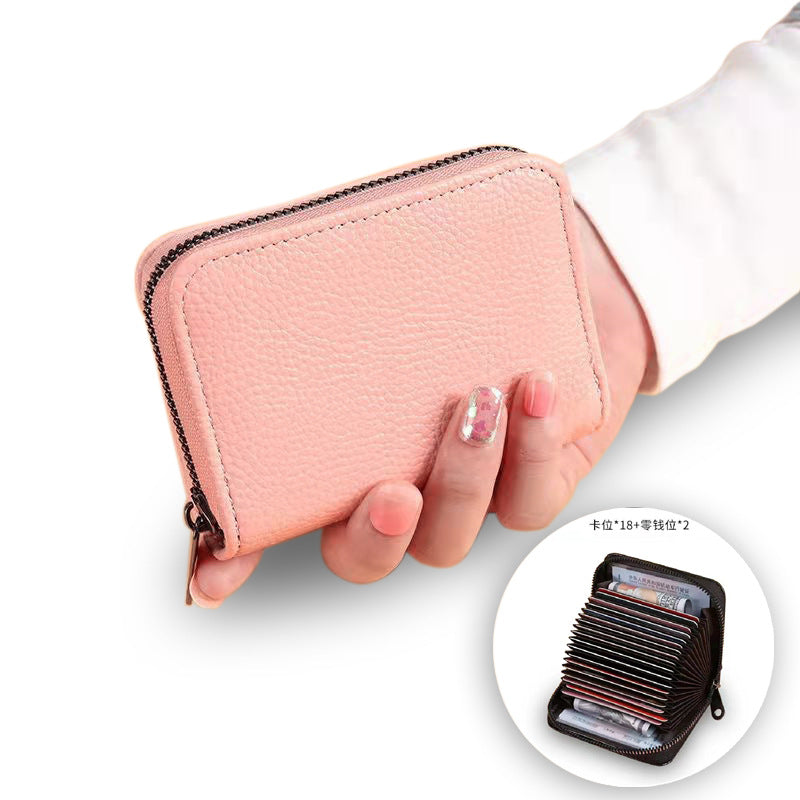 Wholesale Anti-demaxing lychee pattern card holder